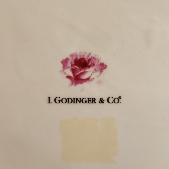 Vintage Floral I. Godinger Porcelain Dish With Gold Trim - Picture 10 of 10